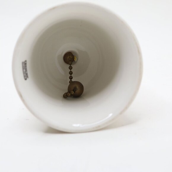 Vintage Sadler England Floral Bone China Bell - Pink Peony Design White Pink - Picture 7 of 8